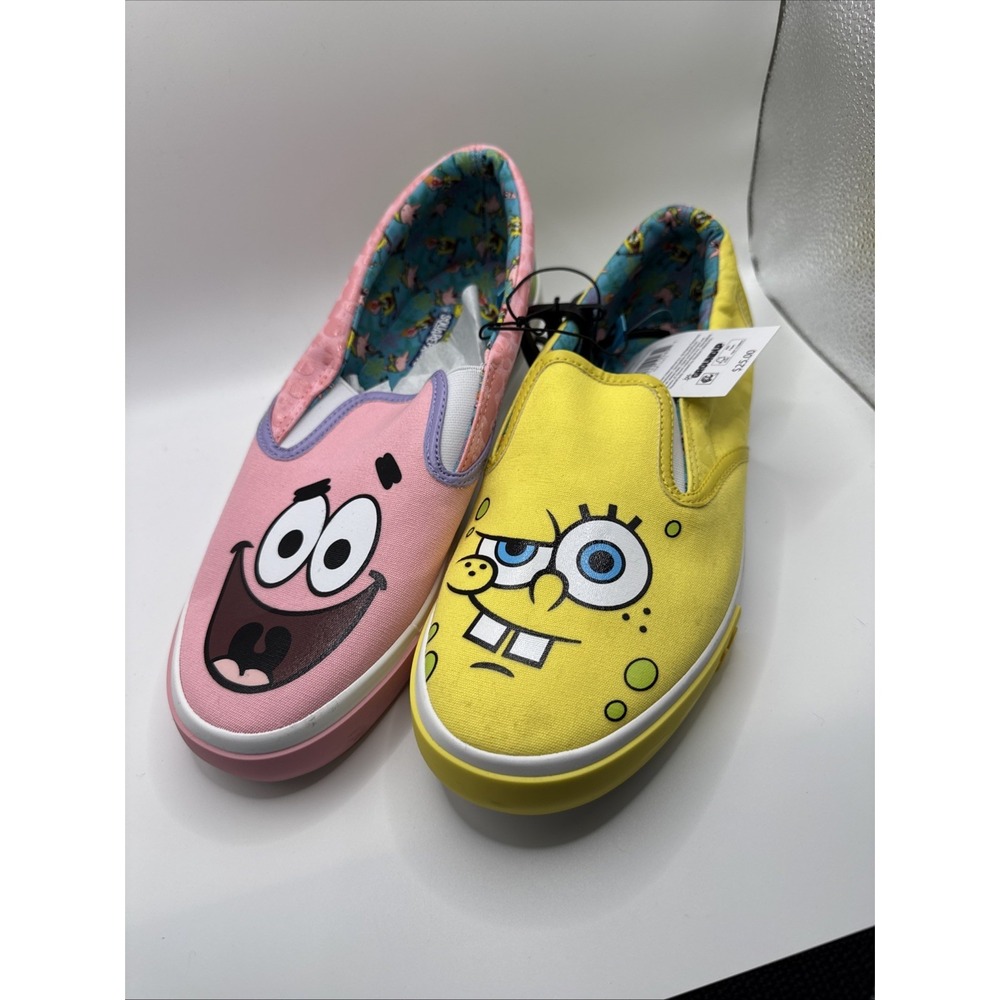 Size 10 Spongebob Squarepants Slip On Tennis Shoes #799